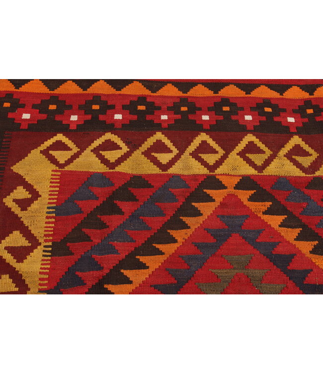 339x231 cm Vintage Kelim Oude stijl 100% wollen Kelim Tapijt Maimana