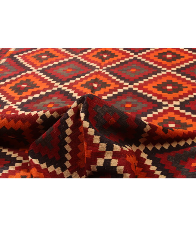 439x237 cm Vintage Kelim Oude stijl 100% wollen Kelim Tapijt Maimana