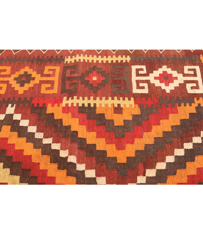 465x146cm Old style vintage kelim Runner Handwoven wool Kilim Maimana