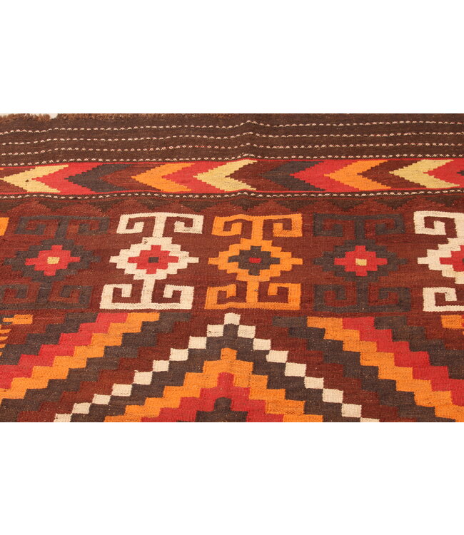 465x146cm  Oude stijl vintage kelim Runner Handgeweven woll Kelim Maimana