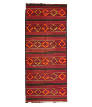 Kelimshop 360x155cm  Vintage-Kelim-Läufer handgewebter wool Kelim Maimana