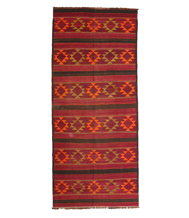 360x155cm  Vintage-Kelim-Läufer handgewebter wool Kelim Maimana