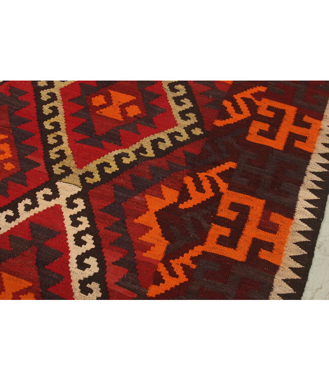 336x159cm  Oude stijl vintage kelim Runner Handgeweven woll Kelim Maimana