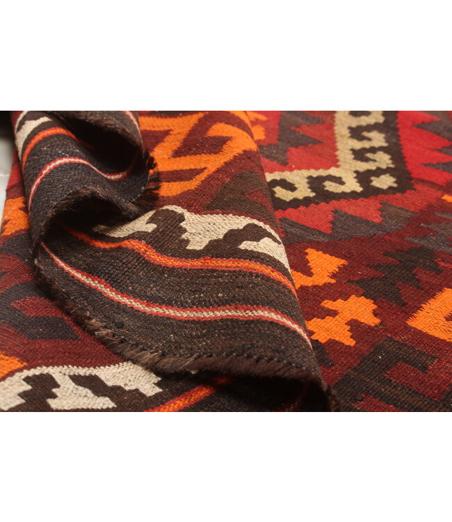 336x159cm  Vintage-Kelim-Läufer handgewebter wool Kelim Maimana