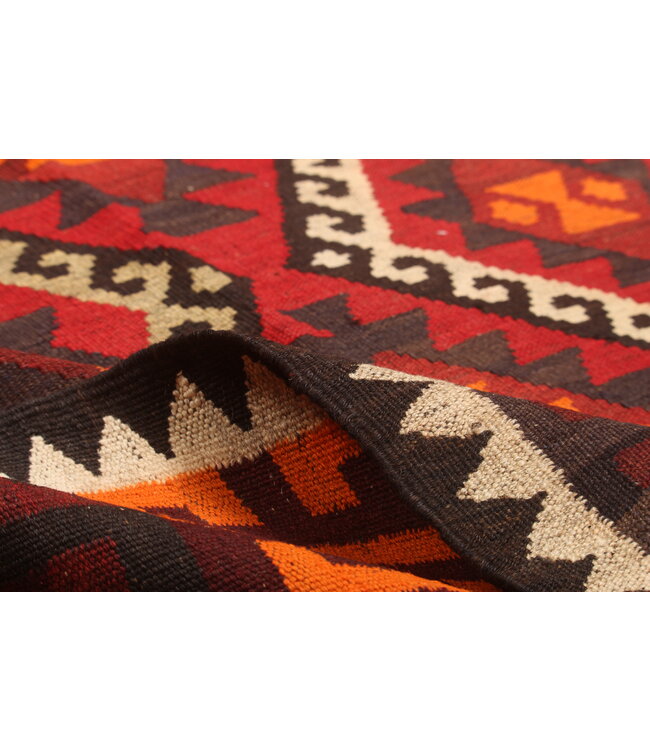 336x159cm  Oude stijl vintage kelim Runner Handgeweven woll Kelim Maimana