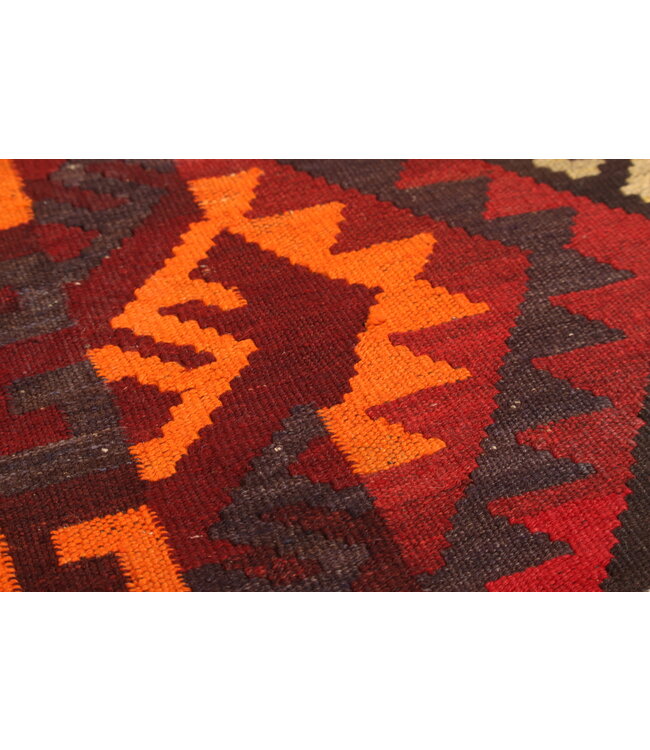 336x159cm  Oude stijl vintage kelim Runner Handgeweven woll Kelim Maimana