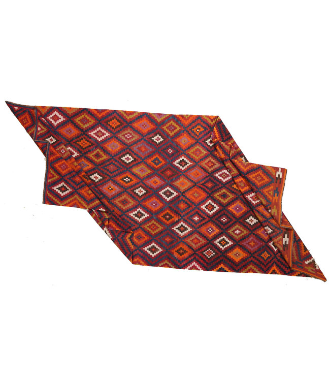 426x188cm  Oude stijl vintage kelim Runner Handgeweven woll Kelim Maimana