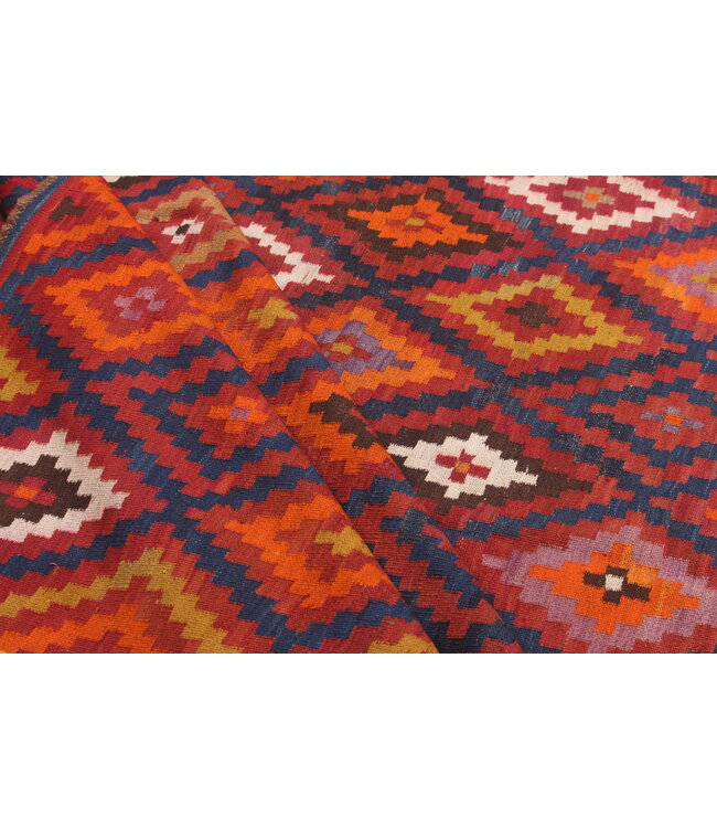 426x188cm  Vintage-Kelim-Läufer handgewebter wool Kelim Maimana