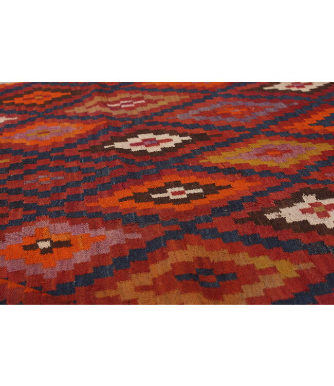 426x188cm  Oude stijl vintage kelim Runner Handgeweven woll Kelim Maimana