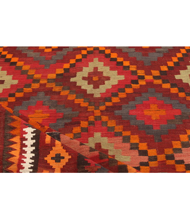 331x223 cm Vintage Kelim teppich im alten Stil aus 100 % Wolle Maimana