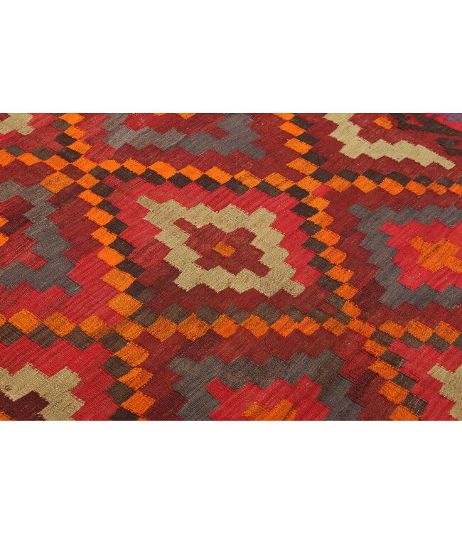 331x223 cm Vintage Kelim teppich im alten Stil aus 100 % Wolle Maimana