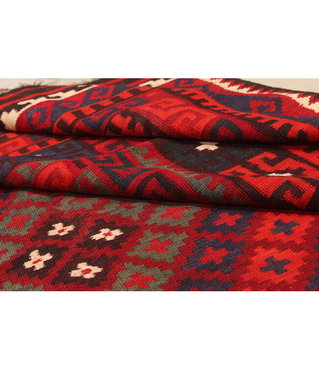 403x240 cm Vintage Kelim Oude stijl 100% wollen Kelim Tapijt Maimana