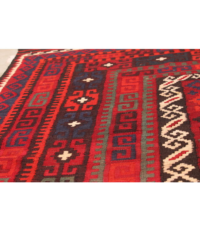 403x240 cm Vintage Kelim teppich im alten Stil aus 100 % Wolle Maimana