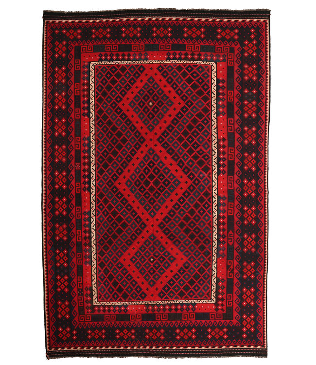 402x261 cm Vintage Kelim teppich im alten Stil aus 100 % Wolle Maimana