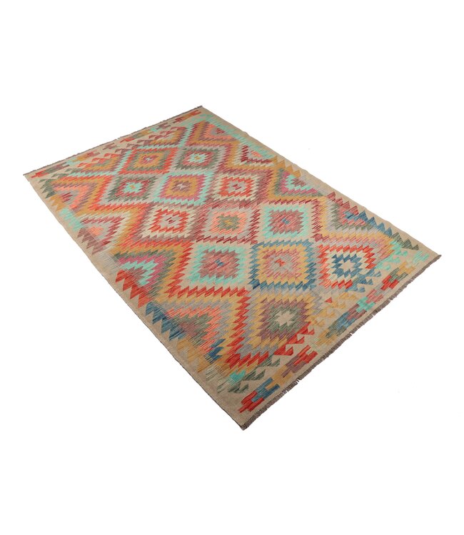 247x173 cm Handgewebter Traditioneller Kelim Teppich Woll