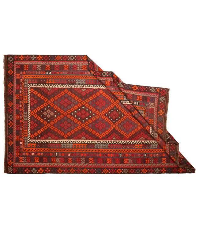 437x263cm Vintage Kelim teppich im alten Stil aus 100 % Wolle Maimana