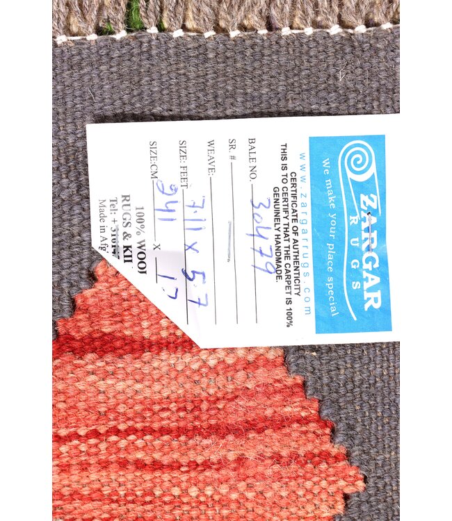 241x170 cm Handwoven Traditional Kelim Area Rug Wool Carpet