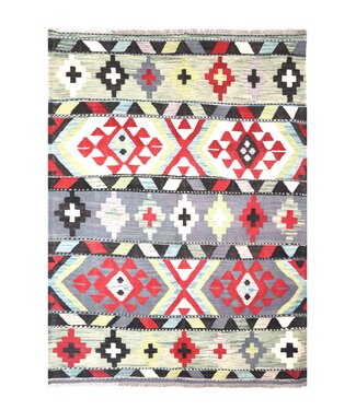 Kelimshop 205x150 cm Handgeweven Traditionele Kelim Vloerkleed Wol Tapijt Kelimshop 205x150 cm Handgeweven Traditionele Kelim Vloerkleed Wol Tapijt