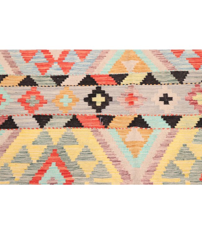 207x146 cm Handwoven Traditional Kelim Area Rug Wool Carpet