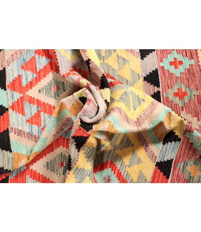 207x146 cm Handwoven Traditional Kelim Area Rug Wool Carpet