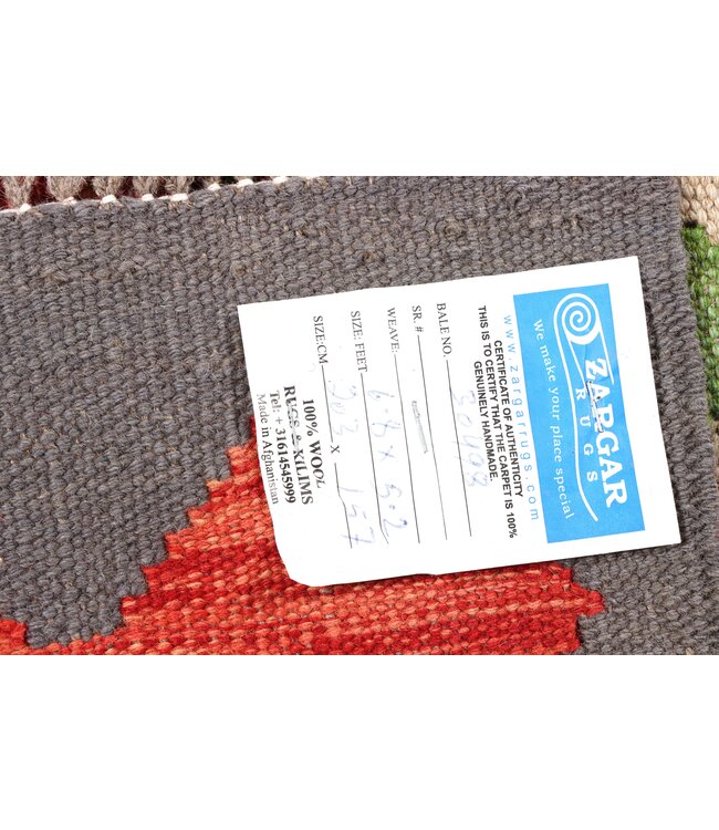 203x157 cm Handwoven Traditional Kelim Area Rug Wool Carpet