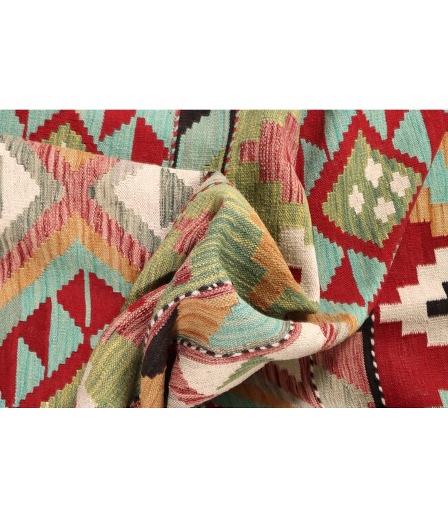 218x153 cm Handwoven Traditional Kelim Area Rug Wool Carpet