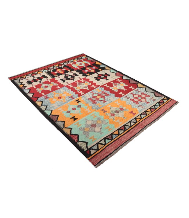 200x150 cm Handgewebter Traditioneller Kelim Teppich Woll