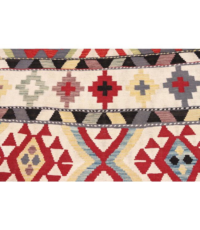 203x154 cm Handwoven Traditional Kelim Area Rug Wool Carpet