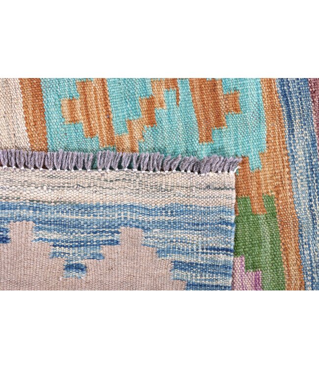 202x151 cm Handgewebter Traditioneller Kelim Teppich Woll