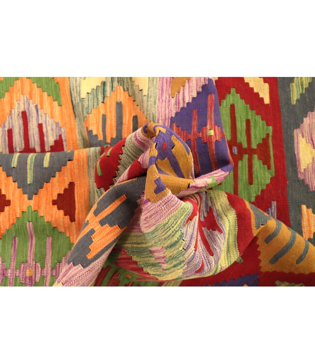 208x148 cm Handwoven Traditional Kelim Area Rug Wool Carpet