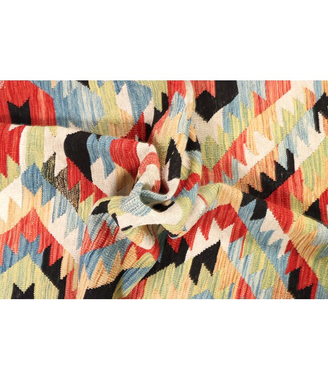 198x148 cm Handwoven Traditional Kelim Area Rug Wool Carpet