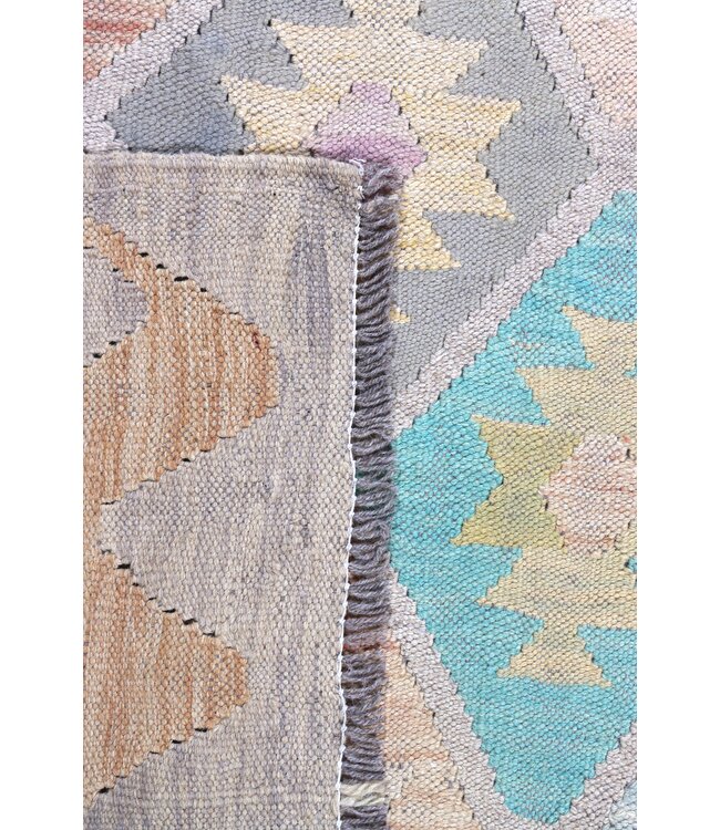 196x146 cm Handgewebter Traditioneller Kelim Teppich Woll