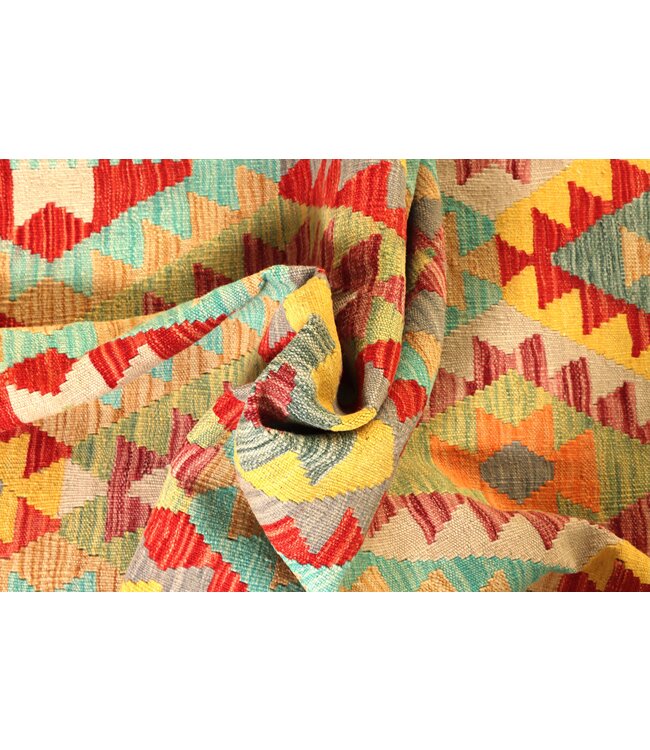 201x147 cm Handwoven Traditional Kelim Area Rug Wool Carpet