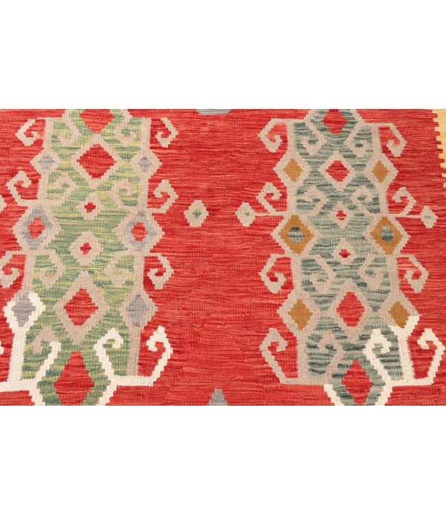 204x150 cm Handgewebter Traditioneller Kelim Teppich Woll