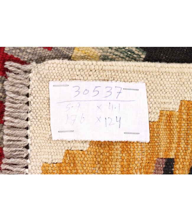 176x124 cm Handwoven Traditional Kelim Area Rug Wool Carpet