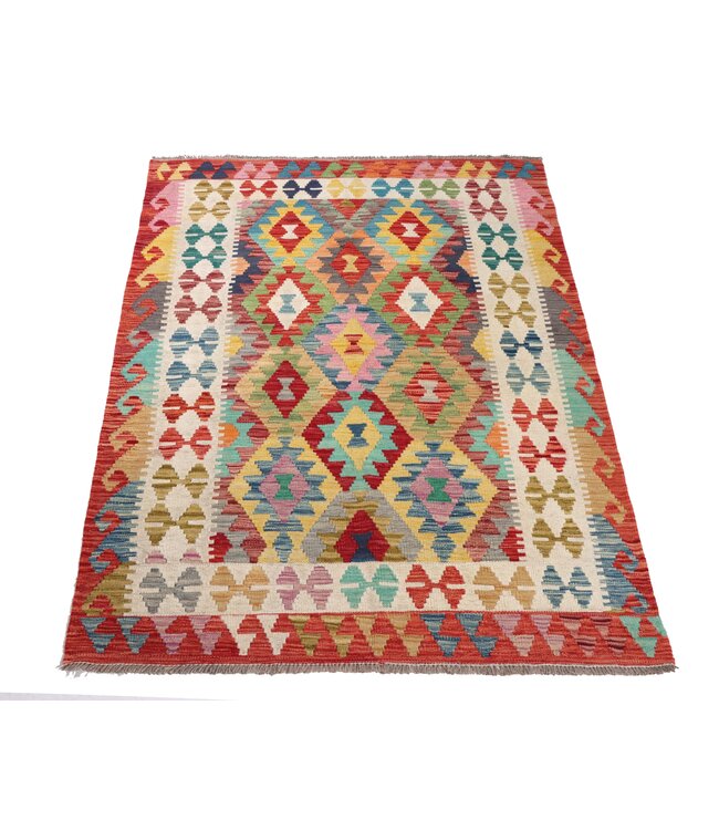 183x131  cm Handgewebter Traditioneller Kelim Teppich Woll