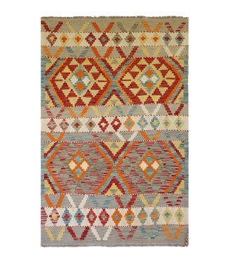 Kelimshop 178x119 cm Handgewebter Traditioneller Kelim Teppich Woll