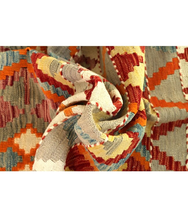 178x119 cm Handgeweven Traditionele Kelim Vloerkleed Wol Tapijt