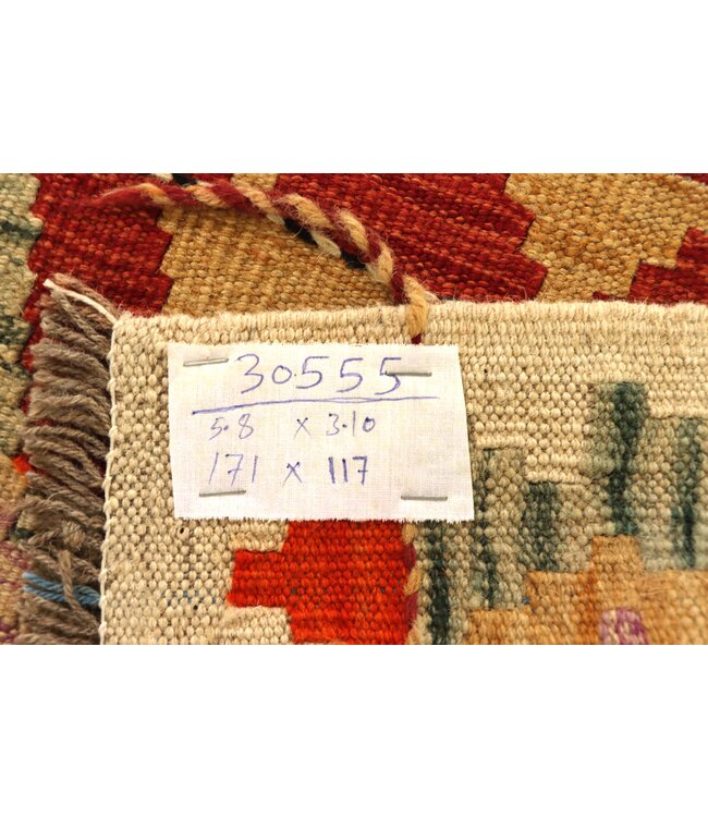 171x117 cm Handgewebter Traditioneller Kelim Teppich Woll