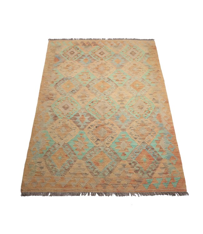 172x119 cm Handgewebter Traditioneller Kelim Teppich Woll