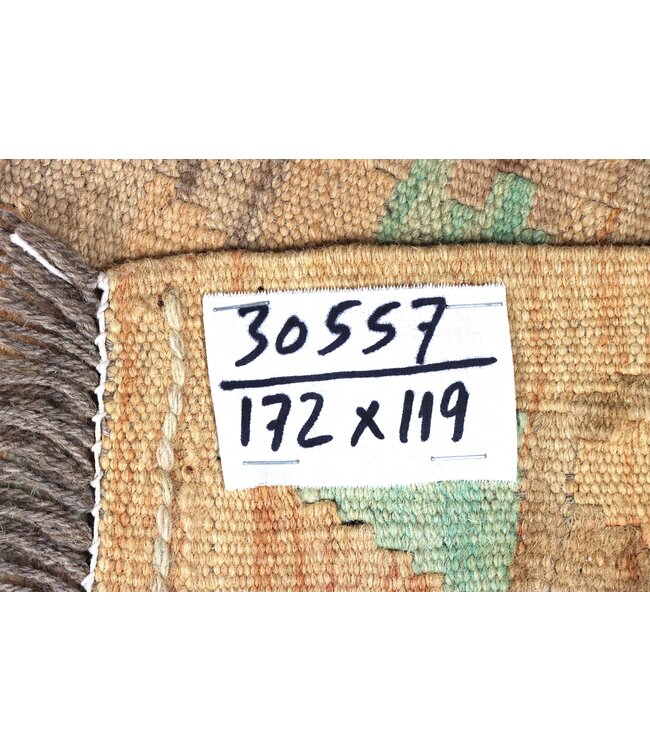 172x119 cm Handwoven Traditional Kelim Area Rug Wool Carpet