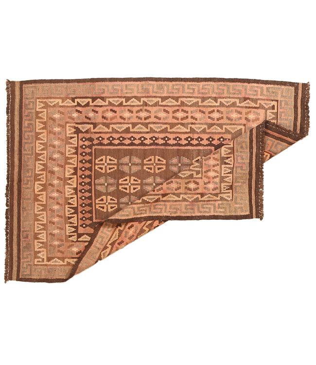 142x100cm Vintage Kelim teppich im alten Stil aus 100 % Wolle Maimana