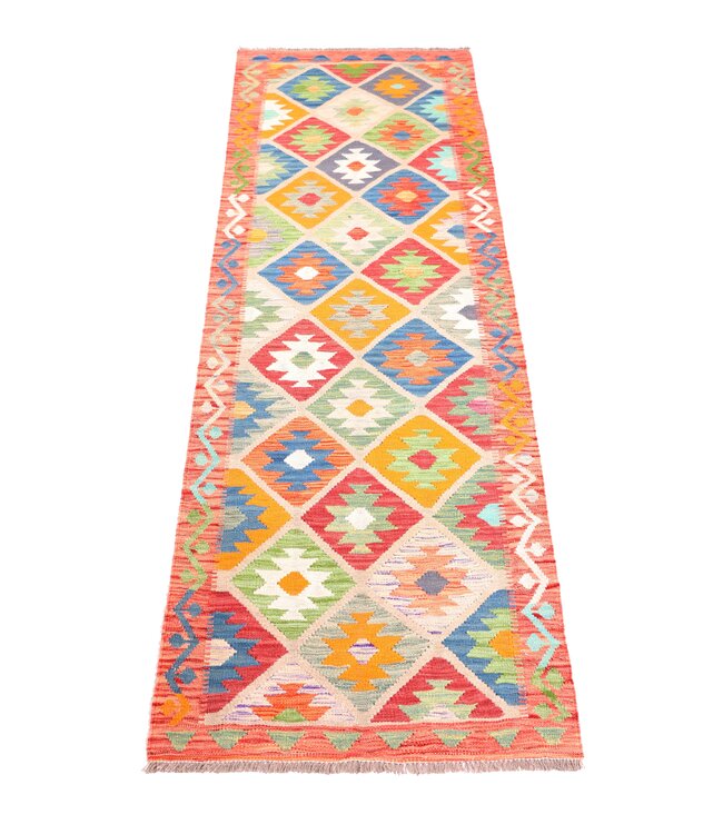 254x83 cm Handwoven Kelim Runner Wool Rug