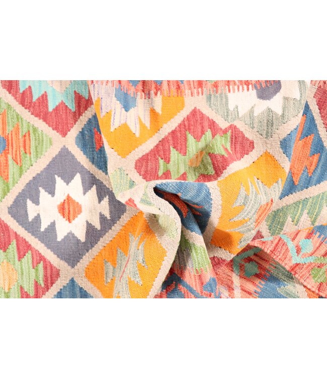 254x83 cm Handwoven Kelim Runner Wool Rug