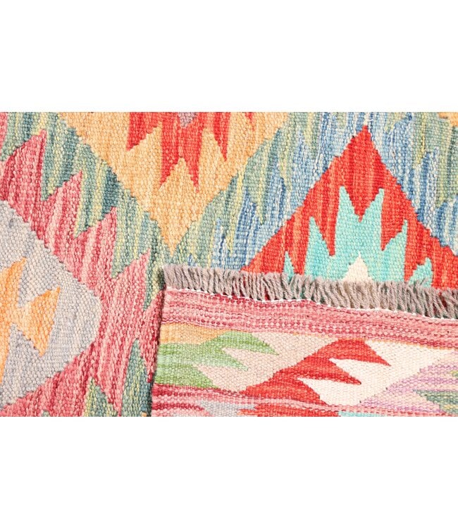 297x87 cm Handwoven Kelim Runner Wool Rug