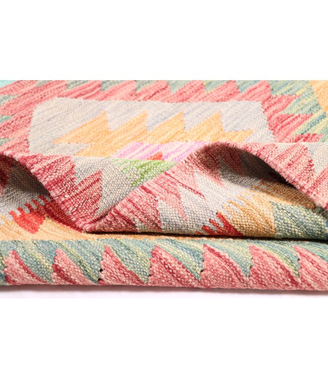 297x87 cm Handwoven Kelim Runner Wool Rug