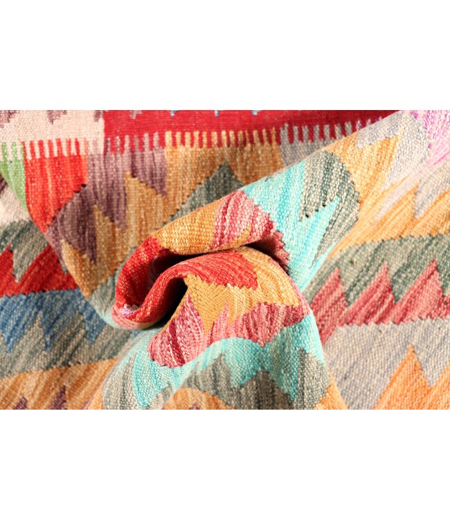 297x87 cm Handwoven Kelim Runner Wool Rug