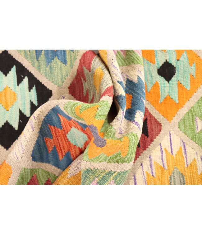 248x83 cm Handgewebter Kelim Läufer  Wollteppich