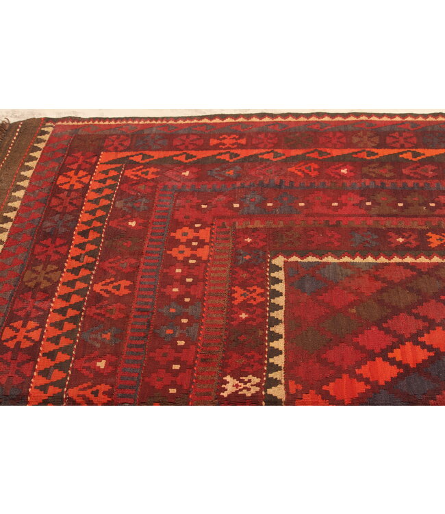 290x199cm Vintage Kelim teppich im alten Stil aus 100 % Wolle Maimana