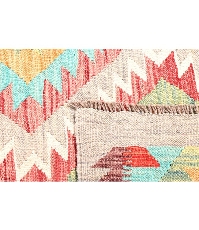 291x84 cm Handwoven Kelim Runner Wool Rug